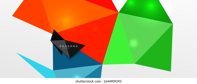 Fondo abstracto - triángulo moderno de polos bajo forma formas de patrón poligonal, composición dinámica geométrica con copyspace. Ilustración De Vector Para Papel De Fondo De Pantalla, Banner, Fondo, Tarjeta E Ilustración De Libros