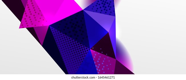 Fondo abstracto - triángulo moderno de polos bajo forma formas de patrón poligonal, composición dinámica geométrica con copyspace. Ilustración De Vector Para Papel De Fondo De Pantalla, Banner, Fondo, Tarjeta E Ilustración De Libros