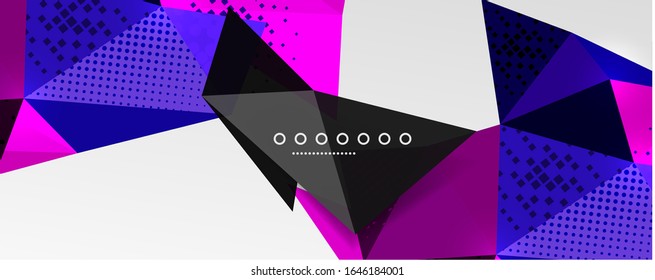 Fondo abstracto - triángulo moderno de polos bajo forma formas de patrón poligonal, composición dinámica geométrica con copyspace. Ilustración De Vector Para Papel De Fondo De Pantalla, Banner, Fondo, Tarjeta E Ilustración De Libros