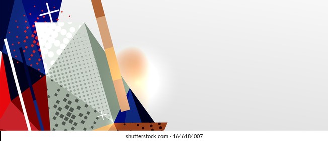 Abstract background - trendy low poly triangle shapes polygonal pattern, geometric dynamic composition with copyspace. Vector Illustration For Wallpaper, Banner, Background, Card, Book Illustration