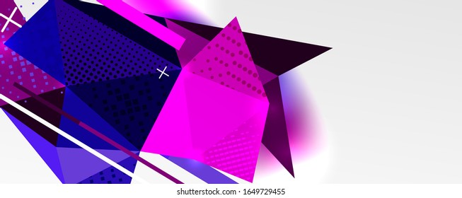 Fondo abstracto - triángulo moderno de polos bajo forma formas de patrón poligonal, composición dinámica geométrica con copyspace. Ilustración De Vector Para Papel De Fondo De Pantalla, Banner, Fondo, Tarjeta E Ilustración De Libros