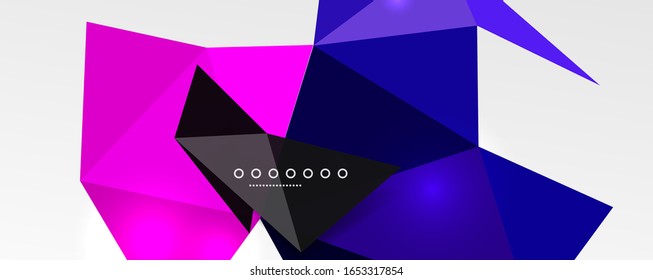 Fondo abstracto - triángulo moderno de polos bajo forma formas de patrón poligonal, composición dinámica geométrica con copyspace. Ilustración De Vector Para Papel De Fondo De Pantalla, Banner, Fondo, Tarjeta E Ilustración De Libros