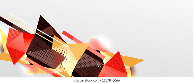 Abstract background - trendy low poly triangle shapes polygonal pattern, geometric dynamic composition with copyspace. Vector Illustration For Wallpaper, Banner, Background, Card, Book Illustration