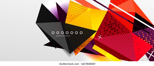Fondo abstracto - triángulo moderno de polos bajo forma formas de patrón poligonal, composición dinámica geométrica con copyspace. Ilustración De Vector Para Papel De Fondo De Pantalla, Banner, Fondo, Tarjeta E Ilustración De Libros