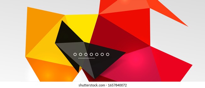 Abstract background - trendy low poly triangle shapes polygonal pattern, geometric dynamic composition with copyspace. Vector Illustration For Wallpaper, Banner, Background, Card, Book Illustration