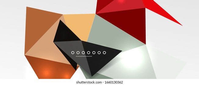 Abstract background - trendy low poly triangle shapes polygonal pattern, geometric dynamic composition with copyspace. Vector Illustration For Wallpaper, Banner, Background, Card, Book Illustration