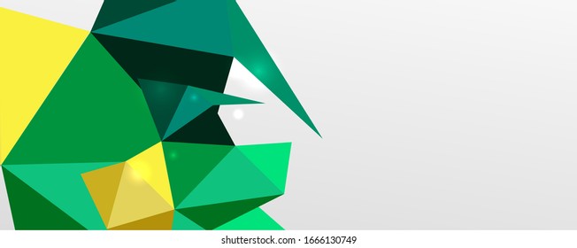 Abstract background - trendy low poly triangle shapes polygonal pattern, geometric dynamic composition with copyspace. Vector Illustration For Wallpaper, Banner, Background, Card, Book Illustration