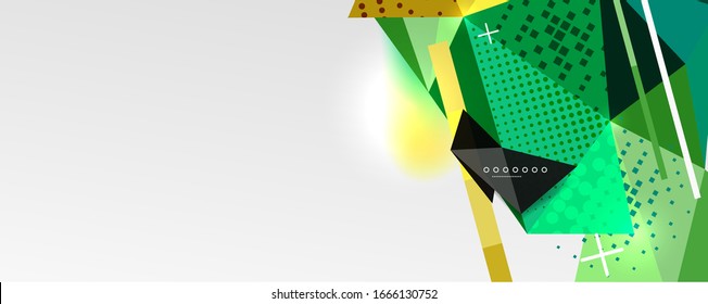 Abstract background - trendy low poly triangle shapes polygonal pattern, geometric dynamic composition with copyspace. Vector Illustration For Wallpaper, Banner, Background, Card, Book Illustration