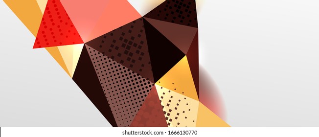 Abstract background - trendy low poly triangle shapes polygonal pattern, geometric dynamic composition with copyspace. Vector Illustration For Wallpaper, Banner, Background, Card, Book Illustration
