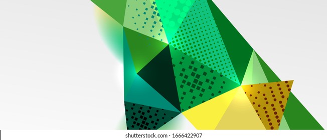 Abstract background - trendy low poly triangle shapes polygonal pattern, geometric dynamic composition with copyspace. Vector Illustration For Wallpaper, Banner, Background, Card, Book Illustration