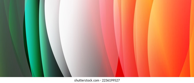 Fondo abstracto, corrientes de color fluido simple y a la moda de las olas de gradientes. Ilustración vectorial para fondo de escritorio, pancarta, fondo, tarjeta, ilustración del libro, página de inicio