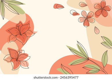 Fondo Abstractas. Plantillas abstractas de moda con Elementos florales y geométricos. Fondos de moda de Vector