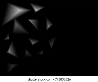 abstract background triangle Black and white design with shadows Vector Illustration