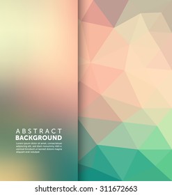 Abstract Background - Triangle and blurred banner design