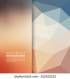 Abstract Background - Triangle and blurred banner design