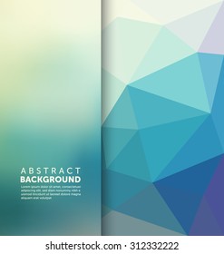 Abstract Background - Triangle and blurred banner design