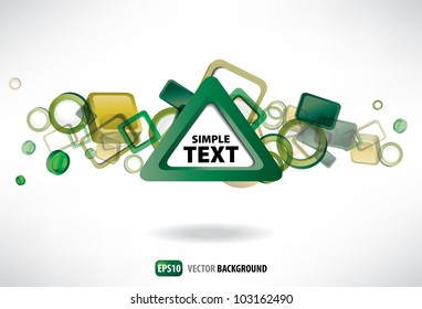 abstract background of triangle, circles and squares