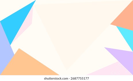 FUNDO ABSTRATO COM TRIÂNGULO FORMAS GEOMÉTRICAS PÚRPURA LARANJA AZUL PLANO COLORIDO DESIGN VETOR MODELO BOM PARA SITE MODERNO, PAPEL DE PAREDE, DESIGN DE CAPA 