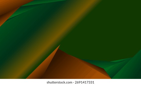 ABSTRACT BACKGROUND WITH TRIANGLE GEOMETRIC SHAPES GRADIENT BROWN GREEN COLORFUL DESIGN VECTOR TEMPLATE GOOD FOR MODERN WEBSITE, WALLPAPER, COVER DESIGN, LANDING PAGE