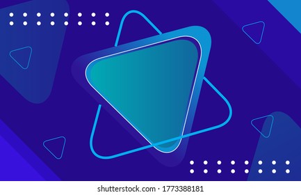 forma de línea de triángulo de fondo abstracto azul para plantilla de banner de viaje