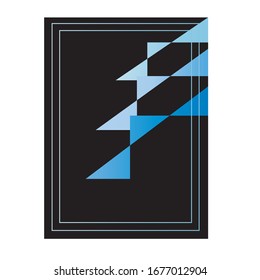 Abstract background with triangle line vector