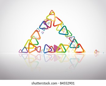 abstract background with a triangle motif