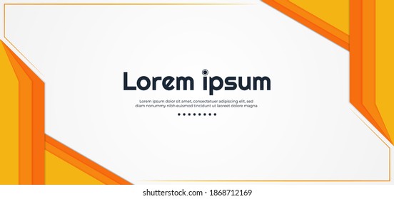 Abstract background triangle ovelap layer yellow frame design. vector illustration.