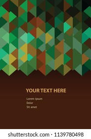 Abstract background triangle pattern with headline
