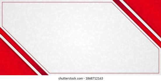 Abstract background triangle pattern red frame overlap. vector illustration. 