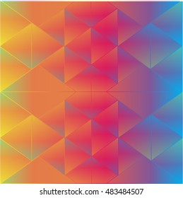 Abstract background triangle rainbow color