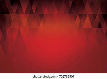 Abstract background with triangle shapes in red color, Vector design element with geometric shapes