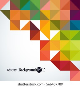 Abstract Background - Triangle and Square pattern in colors
