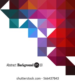 Abstract Background - Triangle and Square pattern in colors