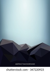 Abstract Background with Triangle. Stone Surface Made from Poligons