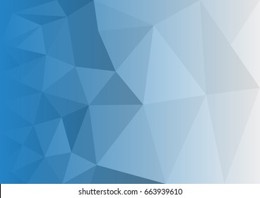 Abstract background of triangles in blue color