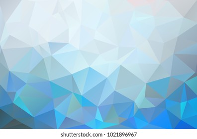 Abstract background of triangles. Blue, white, light bright multicolor background