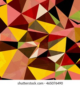 Abstract background with triangles and colorful geometric shapes. Texture pattern for covers, banners, booklets, etc. For web or printed media.