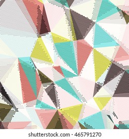 Abstract background with triangles and colorful geometric shapes. Texture pattern for covers, banners, booklets, etc. For web or printed media.
