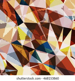 Abstract background with triangles and colorful geometric shapes. Texture pattern for covers, banners, booklets, etc. For web or printed media.