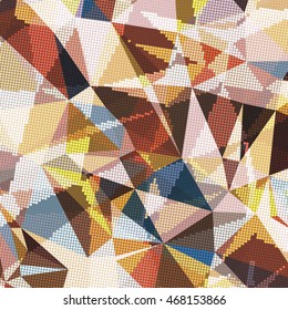 Abstract background with triangles and colorful geometric shapes. Texture pattern for covers, banners, booklets, etc. For web or printed media.