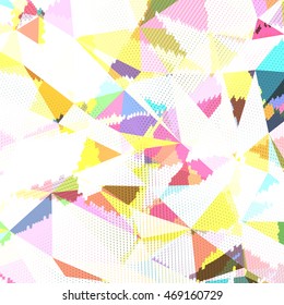 Abstract background with triangles and colorful geometric shapes. Texture pattern for covers, banners, booklets, etc. For web or printed media.
