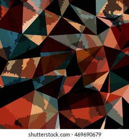 Abstract background with triangles and colorful geometric shapes. Texture pattern for covers, banners, booklets, etc. For web or printed media.