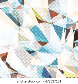 Abstract background with triangles and colorful geometric shapes. Texture pattern for covers, banners, booklets, etc. For web or printed media.