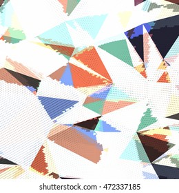 Abstract background with triangles and colorful geometric shapes. Texture pattern for covers, banners, booklets, etc. For web or printed media.