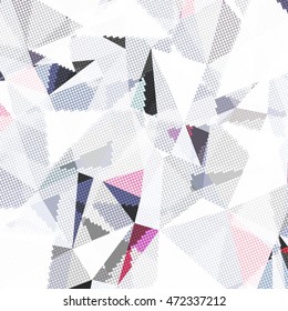 Abstract background with triangles and colorful geometric shapes. Texture pattern for covers, banners, booklets, etc. For web or printed media.