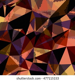 Abstract background with triangles and colorful geometric shapes. Texture pattern for covers, banners, booklets, etc. For web or printed media.
