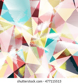 Abstract background with triangles and colorful geometric shapes. Texture pattern for covers, banners, booklets, etc. For web or printed media.