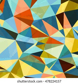 Abstract background with triangles and colorful geometric shapes. Texture pattern for covers, banners, booklets, etc. For web or printed media.
