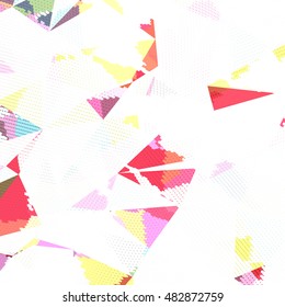 Abstract background with triangles and colorful geometric shapes. Texture pattern for covers, banners, booklets, etc. For web or printed media.