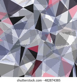 Abstract background with triangles and colorful geometric shapes. Texture pattern for covers, banners, booklets, etc. For web or printed media.